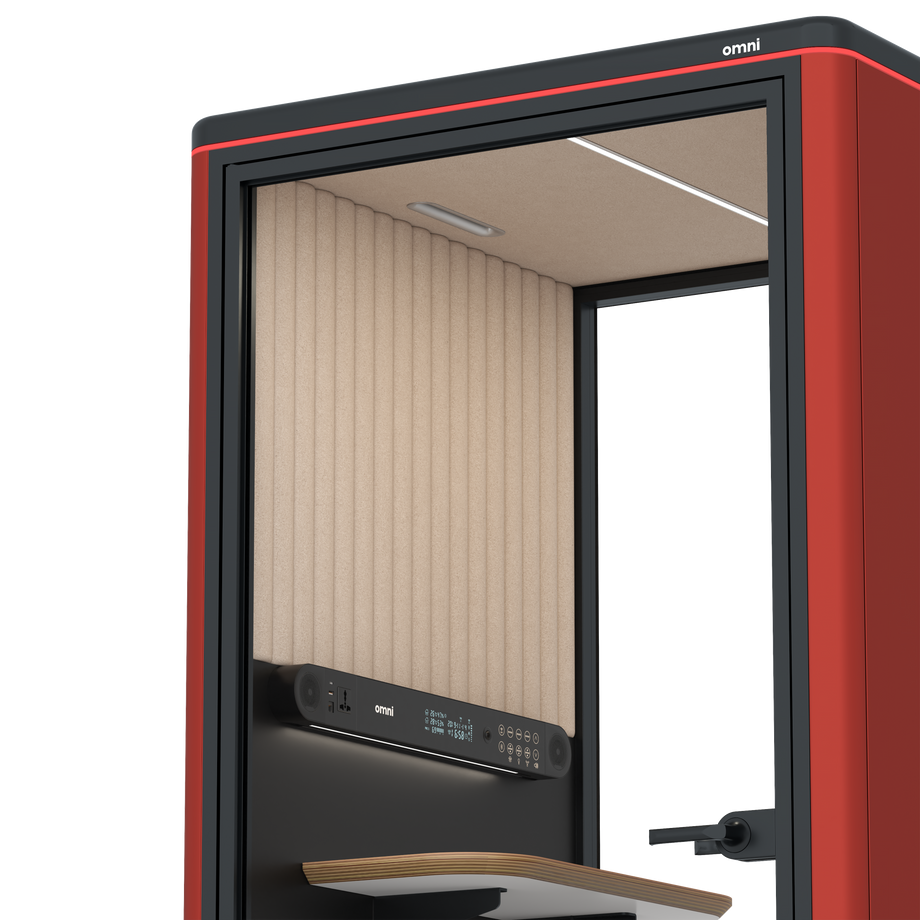 Omni One PlusStatic Device Shelf / RAL Tomato Red / #a18e7e
