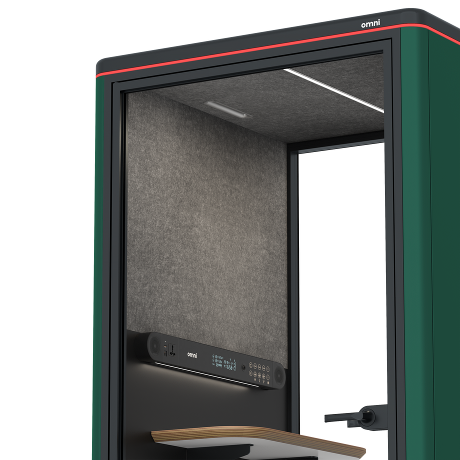 Omni One PlusStatic Device Shelf / RAL Moss Green / #615f5d