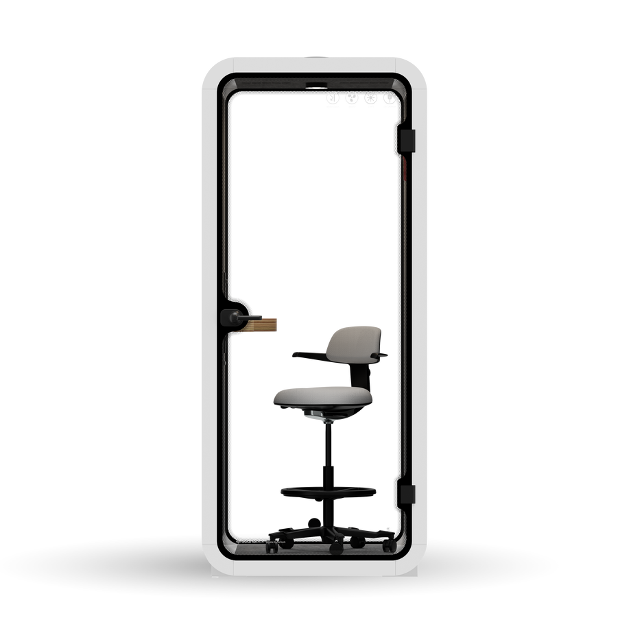 Office Pod Quell AcousticWhite / No Furniture / Dark Grey