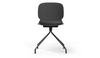 Aarhus Eiffel Chair by Quell Design – a modern Scandinavian-style chair in black with a sculpted polypropylene shell and iconic “Eiffel” steel rod base in powder-coated finish. The contoured ergonomic seat and minimalist frame combine strength, elegance, and everyday functionality for contemporary dining, task, or educational spaces.