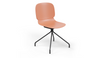 Aarhus Eiffel Chair by Quell Design – a modern Scandinavian-style chair in coral with a sculpted polypropylene shell and iconic “Eiffel” steel rod base in powder-coated finish. The contoured ergonomic seat and minimalist frame combine strength, elegance, and everyday functionality for contemporary dining, task, or educational spaces.