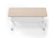 Tribute Adjustable Office Training Desk in castin oak and warm white shown in an e-commerce studio setting, featuring a mobile partitioned training table with a 25mm melamine tabletop, E0 particle board construction, PVC edge banding, aluminium alloy beam, die-cast support arms, steel and aluminium legs, and PU caster wheels. Modern adjustable training desk designed for flexible office, classroom and corporate environments.