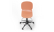 Aarhus Swivel Counter Stool by Quell Design in coral positioned around a modern kitchen island with wooden countertops and pendant lighting. Featuring a smooth moulded polypropylene seat, adjustable gas-lift height, 360-degree swivel, integrated footrest ring, and sturdy five-star base, this Scandinavian-inspired stool blends ergonomic comfort with minimalist contemporary style for residential and commercial interiors.