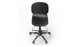arhus Swivel Counter Stool by Quell Design in black positioned around a modern kitchen island with wooden countertops and pendant lighting. Featuring a smooth moulded polypropylene seat, adjustable gas-lift height, 360-degree swivel, integrated footrest ring, and sturdy five-star base, this Scandinavian-inspired stool blends ergonomic comfort with minimalist contemporary style for residential and commercial interiors.
