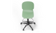 Aarhus Swivel Counter Stool by Quell Design in morandi green positioned around a modern kitchen island with wooden countertops and pendant lighting. Featuring a smooth moulded polypropylene seat, adjustable gas-lift height, 360-degree swivel, integrated footrest ring, and sturdy five-star base, this Scandinavian-inspired stool blends ergonomic comfort with minimalist contemporary style for residential and commercial interiors.