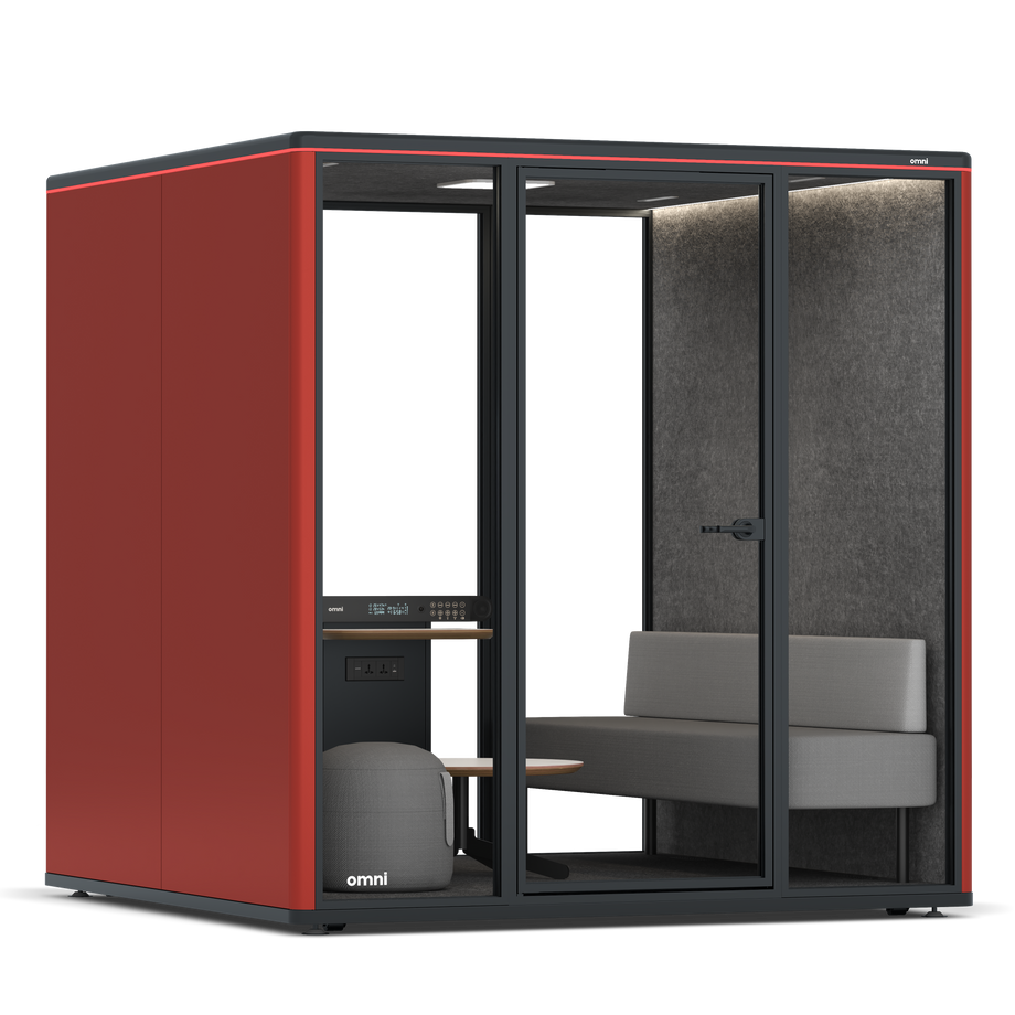Omni Seis Lounge / RAL Tomato Red / #615f5d