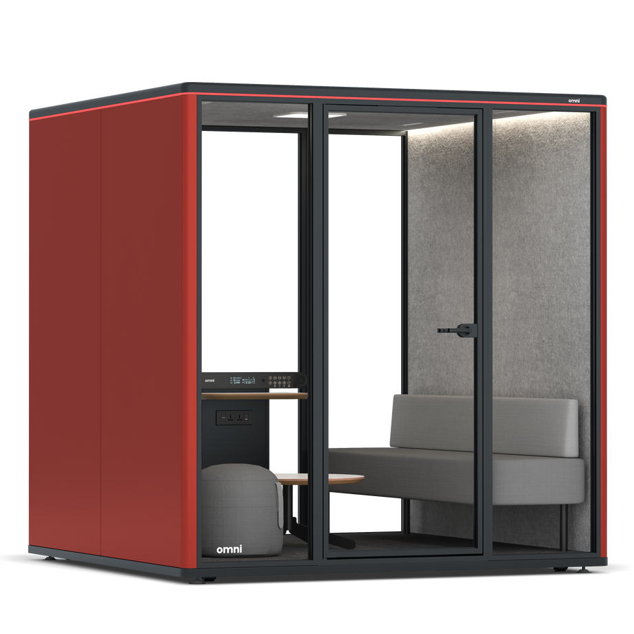 Omni Seis Lounge / RAL Tomato Red / #a49f98