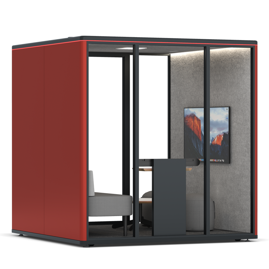 Omni Seis Lounge / RAL Tomato Red / #a49f98