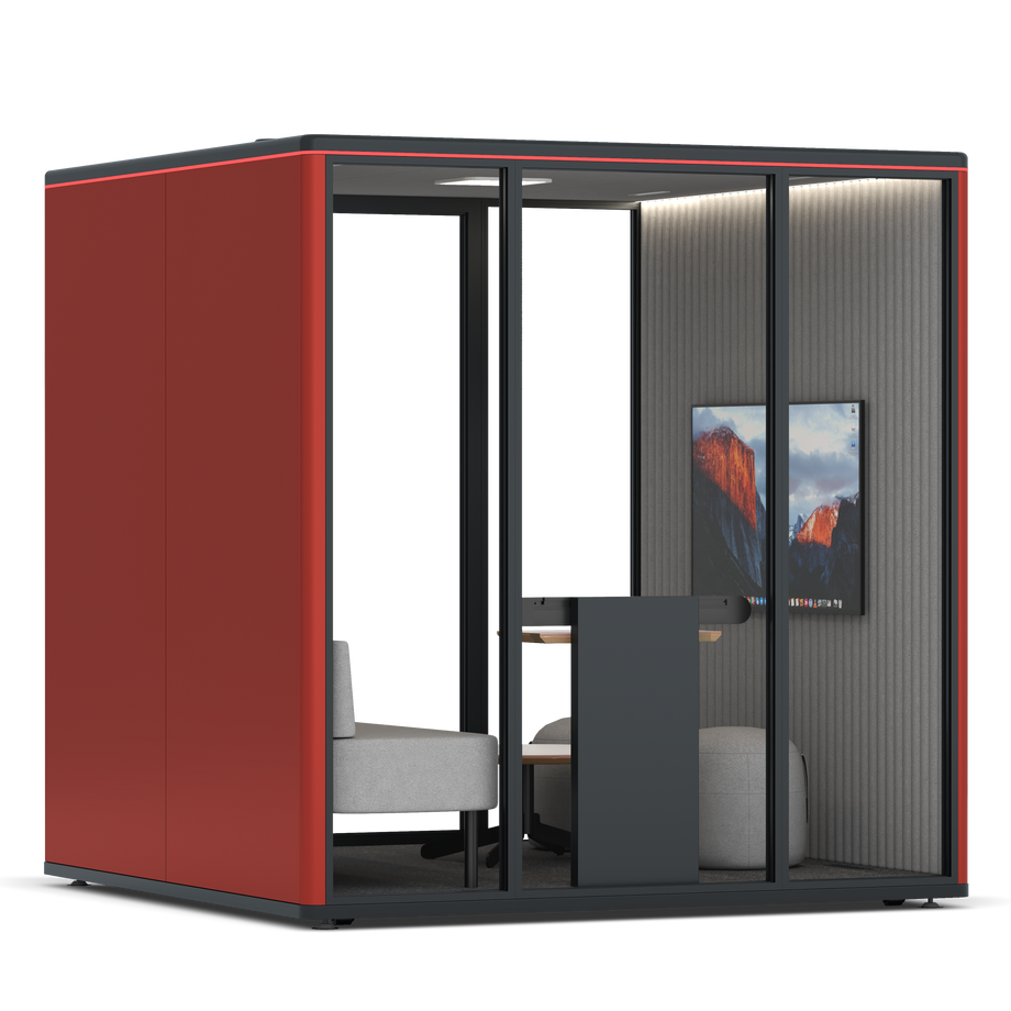 Omni Seis Lounge / RAL Tomato Red / #6d6c69