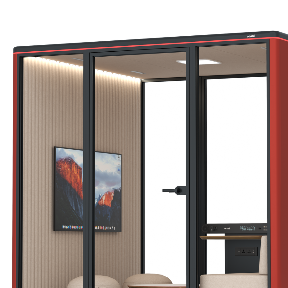 Omni Seis Lounge / RAL Tomato Red / #a18e7e