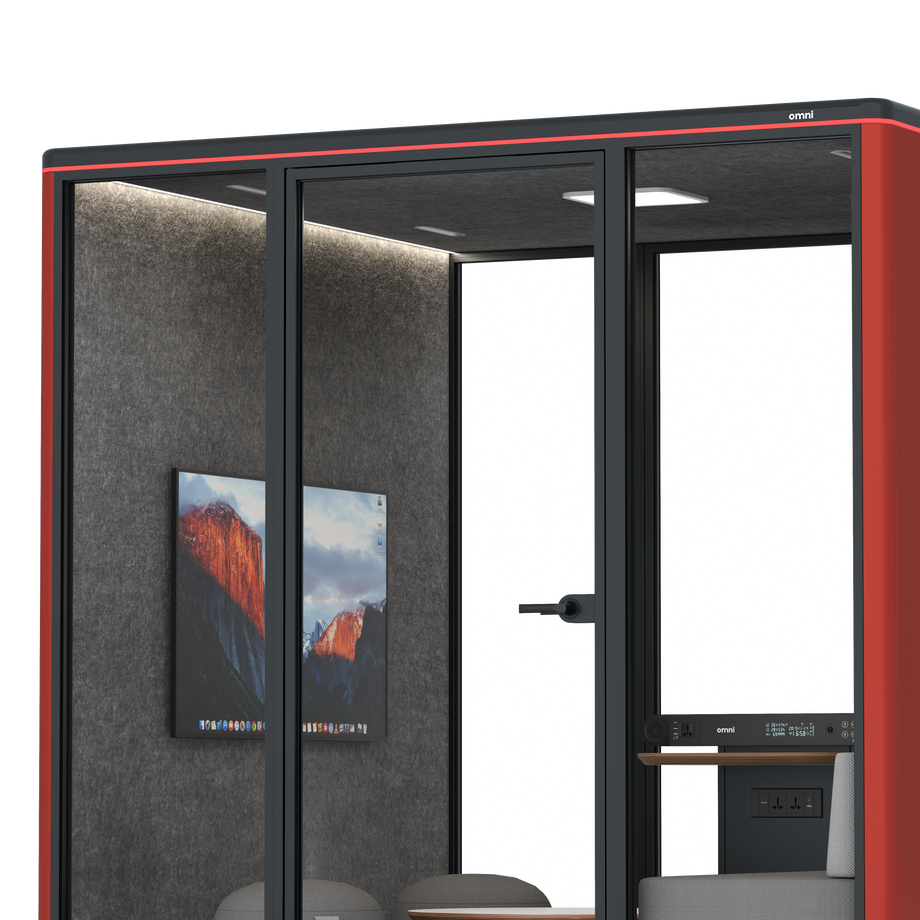 Omni Seis Lounge / RAL Tomato Red / #615f5d