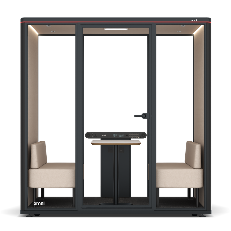 Omni Seis Sofá / RAL Black / #a18e7e