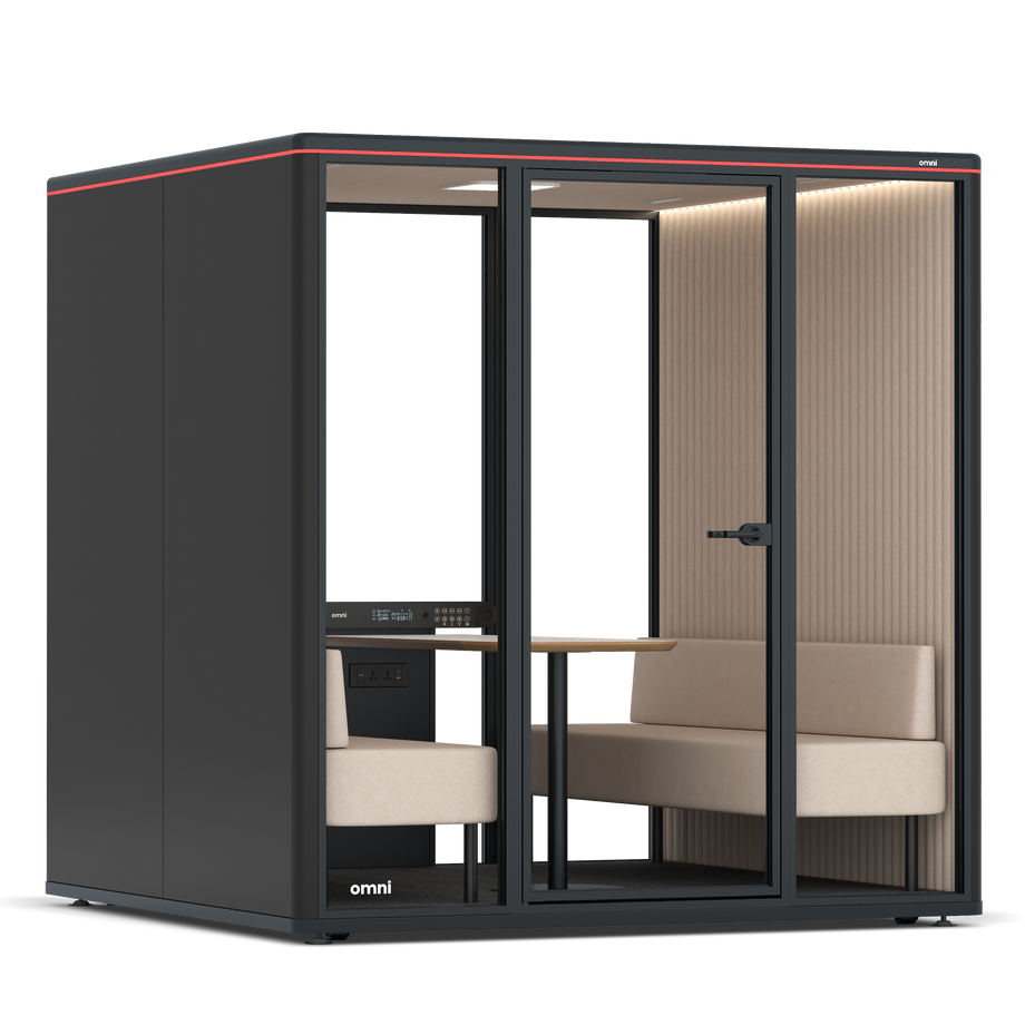 Omni Seis Sofá / RAL Black / #a18e7e