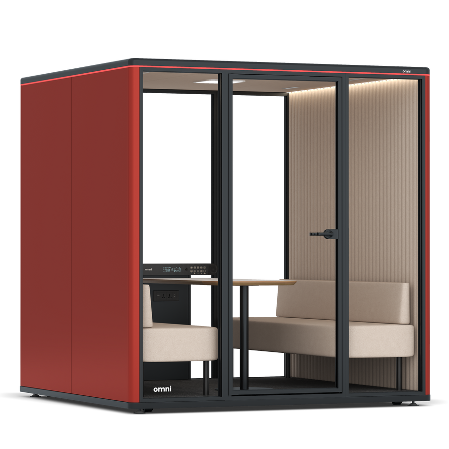 Omni Seis Sofá / RAL Tomato Red / #a18e7e