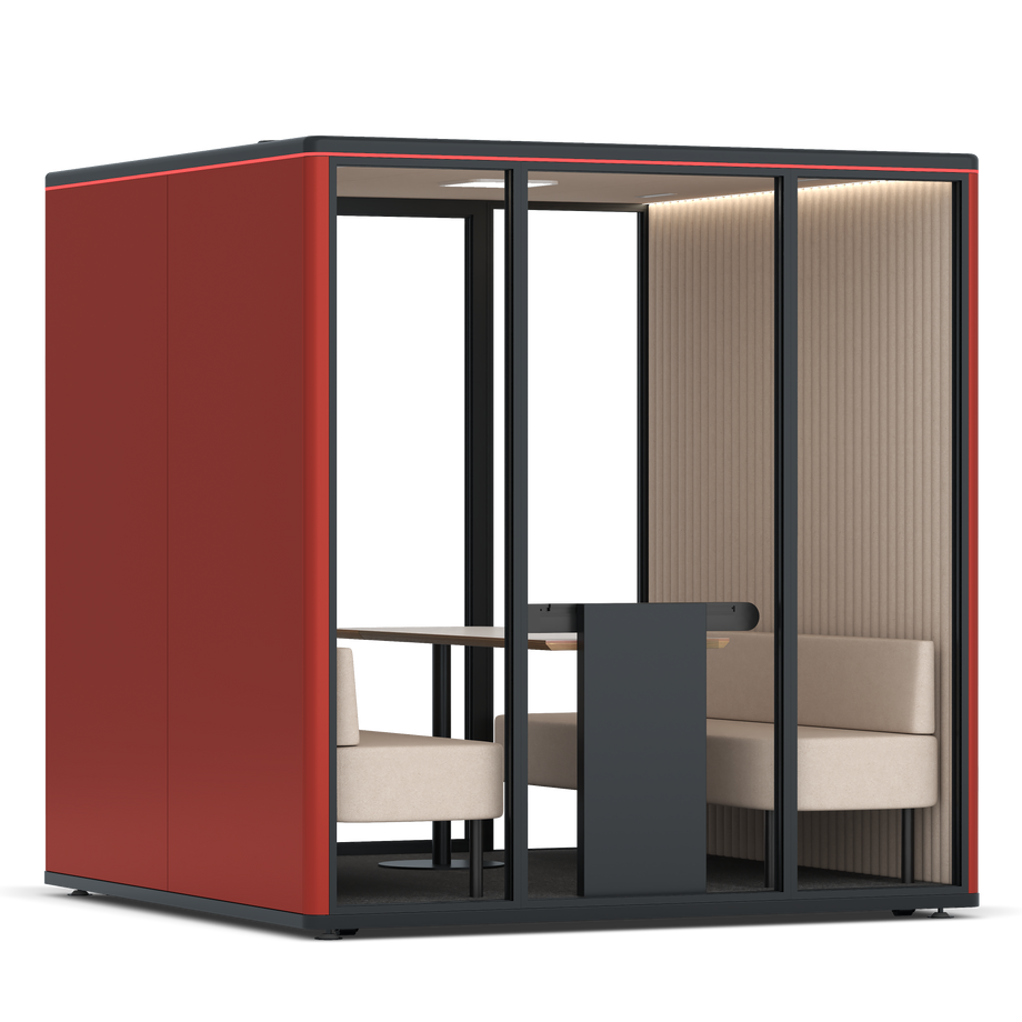 Omni Seis Sofá / RAL Tomato Red / #a18e7e