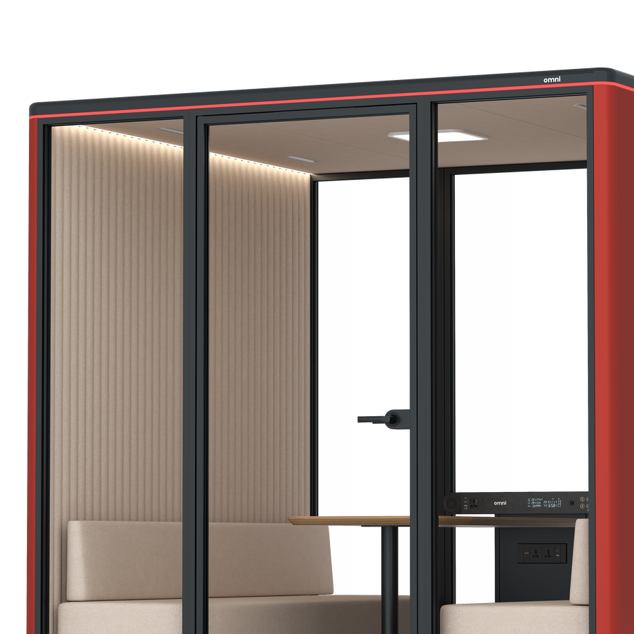 Omni Seis Sofá / RAL Tomato Red / #a18e7e