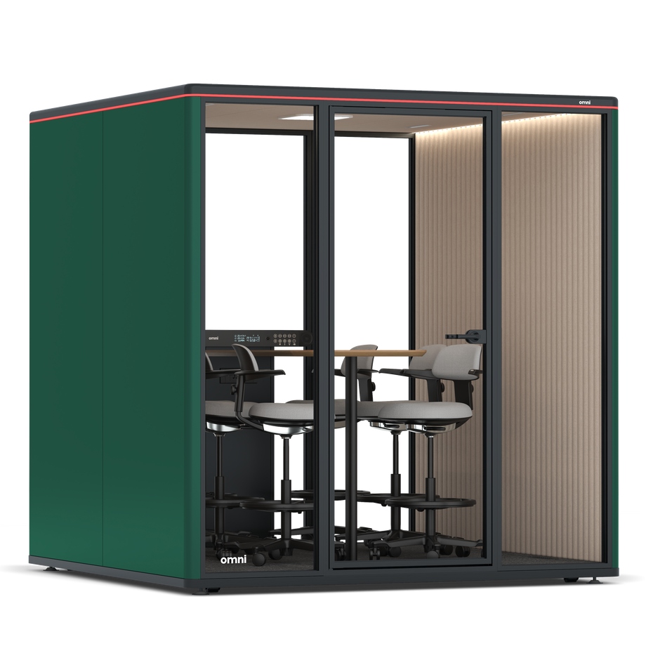 Omni Seis Mesa de Reunião de Balcão / RAL Moss Green / #a18e7e