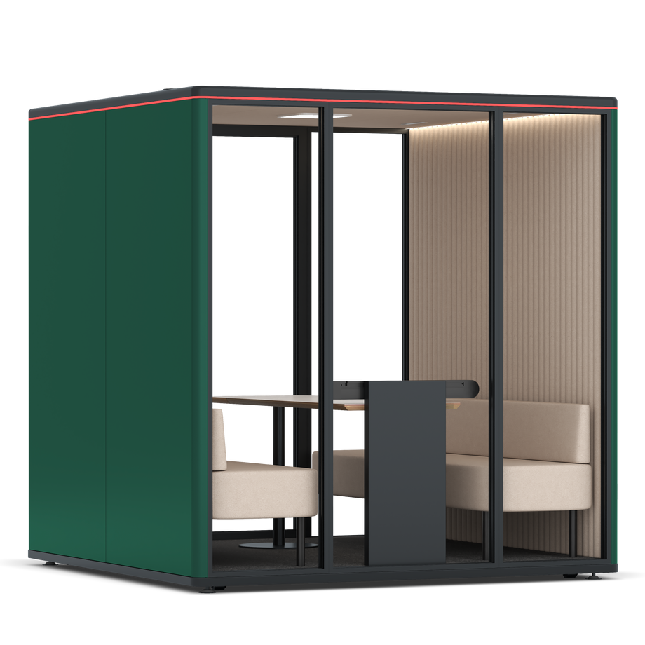 Omni Seis Sofá / RAL Moss Green / #a18e7e