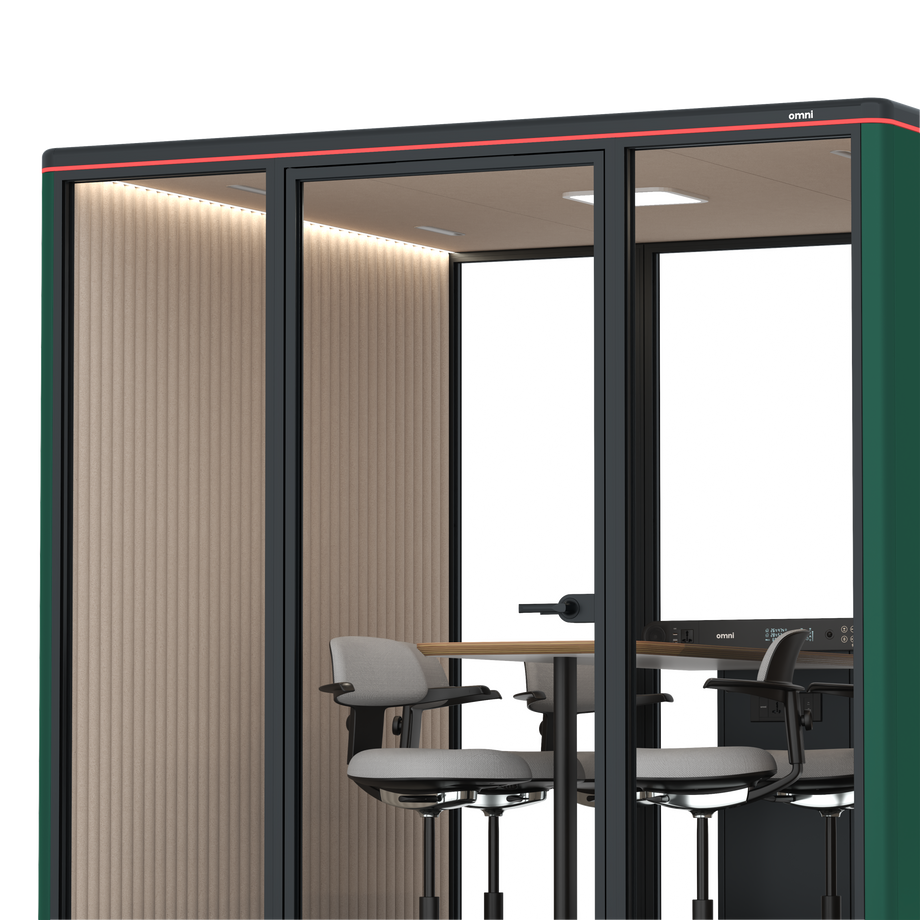Omni Seis Mesa de Reunião de Balcão / RAL Moss Green / #a18e7e
