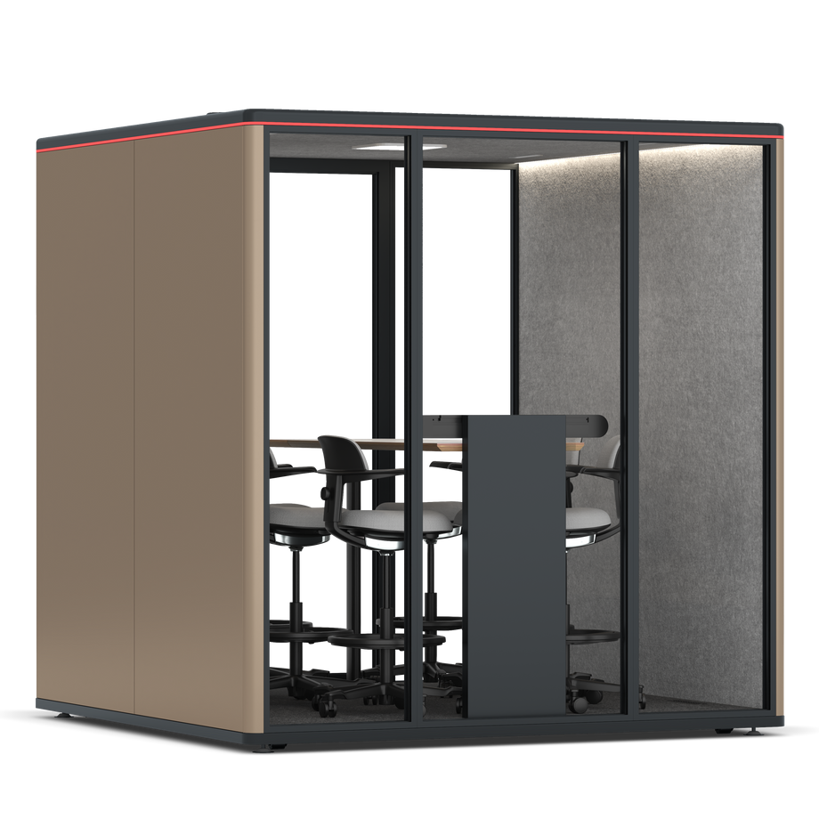 Omni Seis Mesa de Reunião de Balcão / RAL Grey Beige / #a49f98