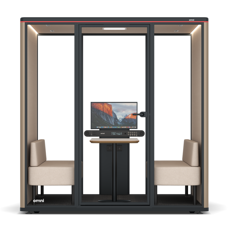 Omni Seis Sofá (+ Suporte para Monitor) / RAL Grey Beige / #a18e7e