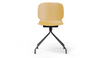Aarhus Eiffel Chair by Quell Design – a modern Scandinavian-style chair in ginger with a sculpted polypropylene shell and iconic “Eiffel” steel rod base in powder-coated finish. The contoured ergonomic seat and minimalist frame combine strength, elegance, and everyday functionality for contemporary dining, task, or educational spaces.