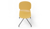 Aarhus Eiffel Chair by Quell Design – a modern Scandinavian-style chair in ginger with a sculpted polypropylene shell and iconic “Eiffel” steel rod base in powder-coated finish. The contoured ergonomic seat and minimalist frame combine strength, elegance, and everyday functionality for contemporary dining, task, or educational spaces.