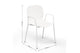 A white armchair with dimensions indicated on a white background. The dimensions are width 530mm, depth 500mm, and height 830mm.