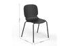 A black chair with dimensions indicated on a white background. The dimensions are width 560mm, depth 510mm, and height 820mm.