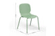 A morandi green chair with dimensions indicated on a white background. The dimensions are width 560mm, depth 510mm, and height 820mm.