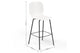 Aarhus white counter stool angled product shot on white background, modern seating for contemporary areas, offices, and workspaces