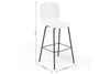 Aarhus white counter stool angled product shot on white background, modern seating for contemporary areas, offices, and workspaces