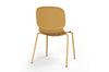 Aarhus Bistro Chair by Quell Design – a modern Scandinavian-style chair in warm ginger orange with a smooth moulded polypropylene seat and curved ergonomic backrest. Supported by slender black powder-coated steel legs, this minimalist and durable chair is perfect for collaborative office spaces, cafés, and contemporary dining areas, offering both comfort and timeless design.