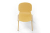 Aarhus Bistro Chair by Quell Design – a modern Scandinavian-style chair in warm ginger orange with a smooth moulded polypropylene seat and curved ergonomic backrest. Supported by slender black powder-coated steel legs, this minimalist and durable chair is perfect for collaborative office spaces, cafés, and contemporary dining areas, offering both comfort and timeless design.