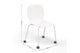 A white wheelie chair with dimensions indicated on a white background. The dimensions are width 550mm, depth 510mm, and height 830mm.