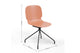 A coral Aarhus Eiffel Chair with dimensions indicated on a black background. The dimensions are width 495mm, depth 510mm, and height 830mm.