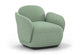 Byorne Armchair upholstered in premium fabric, available in dusty teal, dark grey and pebble grey, featuring generous proportions for lasting comfort and a refined, modern silhouette. Built with a welded steel internal frame and moulded foam cushioning for durability and support, it is finished with injection moulded nylon legs and designed to integrate seamlessly into flexible modular seating layouts.