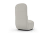 Byorne High Back Sofa Module shown in dusty teal, dark grey and pebble grey upholstery, featuring an elevated backrest that creates privacy and visual structure within modern interiors. Designed as part of a modular seating system, the unit includes durable commercial-grade fabric with strong abrasion resistance and colour fastness, high-density moulded foam for lasting comfort, a built-in welded steel frame for stability and injection-moulded nylon legs. 