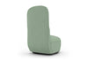 Byorne High Back Sofa Module shown in dusty teal, dark grey and pebble grey upholstery, featuring an elevated backrest that creates privacy and visual structure within modern interiors. Designed as part of a modular seating system, the unit includes durable commercial-grade fabric with strong abrasion resistance and colour fastness, high-density moulded foam for lasting comfort, a built-in welded steel frame for stability and injection-moulded nylon legs. 