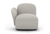 Byorne Low Back Sofa Module - Left Arm shown in dusty teal, dark grey and pebble grey upholstery, featuring a low-profile silhouette with plush cushioning and a supportive left arm rest. Designed for modular configurations or standalone use, the sofa offers a clean contemporary form suited to lounges, reception areas and hospitality interiors, combining compact proportions with comfortable seating and a refined modern aesthetic.