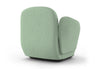 Byorne Low Back Sofa Module - Left Arm shown in dusty teal, dark grey and pebble grey upholstery, featuring a low-profile silhouette with plush cushioning and a supportive left arm rest. Designed for modular configurations or standalone use, the sofa offers a clean contemporary form suited to lounges, reception areas and hospitality interiors, combining compact proportions with comfortable seating and a refined modern aesthetic.