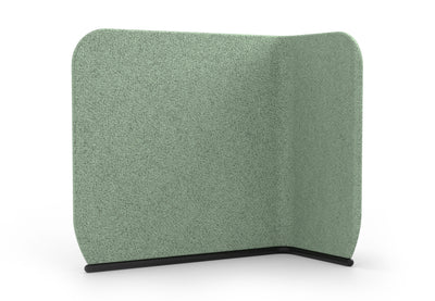 Byorne High Back Privacy Panel upholstered in premium fabric, available in dusty teal, dark grey and pebble grey, designed to introduce calm spatial division in offices, lounges and collaborative environments. Featuring durable abrasion-resistant upholstery with strong colour fastness, a clean minimalist silhouette and acoustic comfort benefits, it integrates seamlessly with the Byorne modular system to create private nooks, focused work zones and cohesive modern seating layouts.