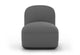 Byorne Low Back Sofa Module in dusty teal, dark grey and pebble grey finishes, featuring a sculpted low-profile silhouette with foam-moulded cushioning and durable linen fabric upholstery. Built on a welded steel internal frame for lasting support, this modular seating unit is designed to connect seamlessly with other Byorne components to create flexible lounge layouts for offices, reception spaces and contemporary hospitality interiors.