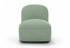 Byorne Low Back Sofa Module in dusty teal, dark grey and pebble grey finishes, featuring a sculpted low-profile silhouette with foam-moulded cushioning and durable linen fabric upholstery. Built on a welded steel internal frame for lasting support, this modular seating unit is designed to connect seamlessly with other Byorne components to create flexible lounge layouts for offices, reception spaces and contemporary hospitality interiors.