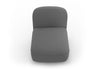Byorne Low Back Sofa Module in dusty teal, dark grey and pebble grey finishes, featuring a sculpted low-profile silhouette with foam-moulded cushioning and durable linen fabric upholstery. Built on a welded steel internal frame for lasting support, this modular seating unit is designed to connect seamlessly with other Byorne components to create flexible lounge layouts for offices, reception spaces and contemporary hospitality interiors.