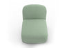 Byorne Low Back Sofa Module in dusty teal, dark grey and pebble grey finishes, featuring a sculpted low-profile silhouette with foam-moulded cushioning and durable linen fabric upholstery. Built on a welded steel internal frame for lasting support, this modular seating unit is designed to connect seamlessly with other Byorne components to create flexible lounge layouts for offices, reception spaces and contemporary hospitality interiors.