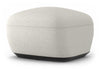 Byorne Low Back Stool in dusty teal, dark grey and pebble upholstery, featuring a compact sculpted form with a low contemporary profile. Built with high-density moulded foam and a welded steel internal frame for lasting comfort and structure, the stool is supported by injected-moulded nylon legs for stability. Designed to integrate seamlessly with other Byorne modular seating elements or function as a standalone piece in lounges, reception areas and modern hospitality interiors.