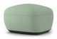 Byorne Low Back Stool in dusty teal, dark grey and pebble upholstery, featuring a compact sculpted form with a low contemporary profile. Built with high-density moulded foam and a welded steel internal frame for lasting comfort and structure, the stool is supported by injected-moulded nylon legs for stability. Designed to integrate seamlessly with other Byorne modular seating elements or function as a standalone piece in lounges, reception areas and modern hospitality interiors.
