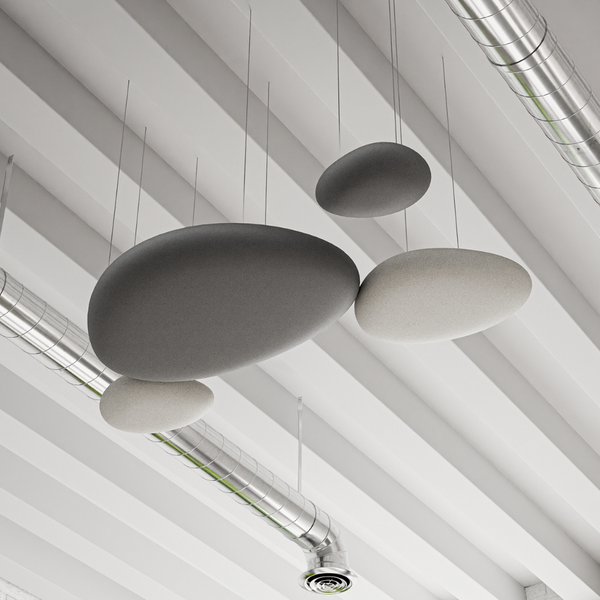 Folio Pebble - Acoustic Ceiling Panels SetDark Grey / Pebble Grey