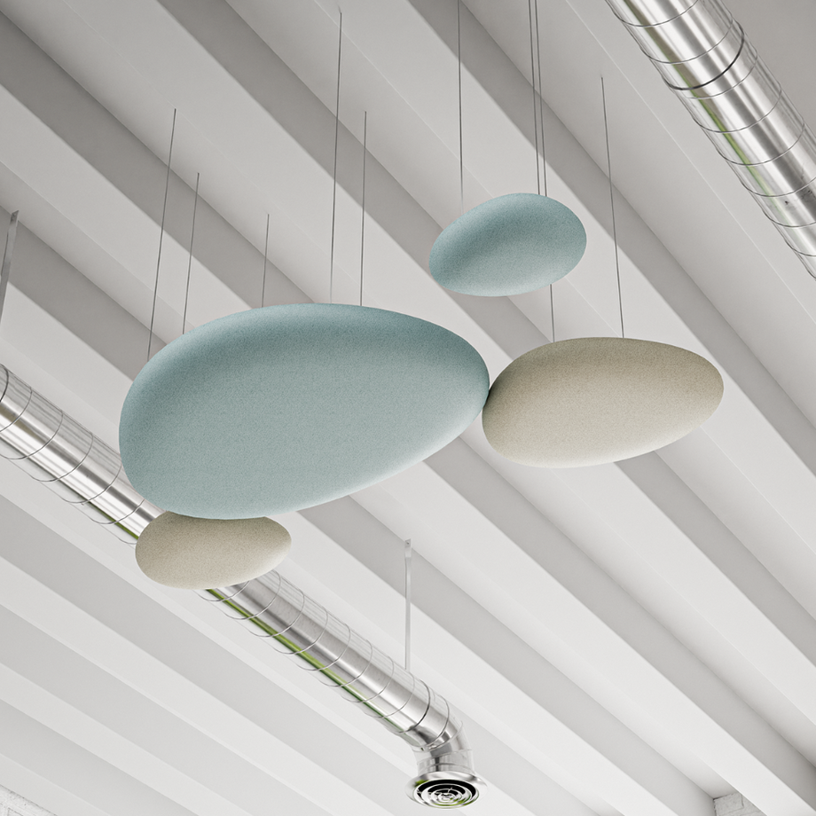 Folio Pebble - Acoustic Ceiling Panels SetTeal / Beige
